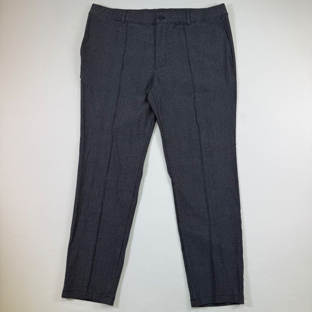 G/FORE Golf Pants Mens XXL Grey Performance Glen Plaid Trouser Drawstring
